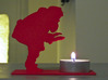  Santa Handwarmer Tea Light Holder 3d printed Shown in Coral Red Strong & Flexible