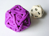 'Twined' Dice D20 MTG Spindown Life Counter Die 32 3d printed Size comparison with a regular MTG spindown Life Counter