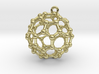 BuckyBall C60 Earring, Silver, 1.7cm 3d printed 