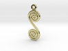 Spirals earring or pendant 3d printed 