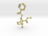 Cocaine Molecule Necklace Keychain 3d printed 