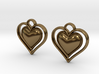 Framed Heart Earrings 3d printed 