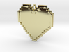 Pixel Heart Necklace Pendant or Ornament FIXED 3d printed 