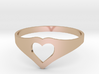 Negative Space Heart Ring (Sz 6) 3d printed 