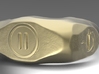 UK m size "Pause" ring, first edition. 3d printed front view