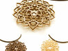Mandala Flower Necklace 3d printed stainless steel, polished gold steel, polished bronze steel