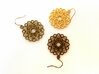 Mandala Flower Earrings 3d printed 