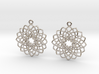 Mandala Flower Earrings 3d printed 