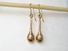 Teardrop Earrings - Bronze Age Earrings for Today 3d printed Teardrop shape emphasizes the unique characteristics of the material.