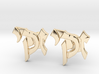 Hebrew Name Cufflinks - "Zacky" 3d printed 