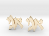 Hebrew Monogram Cufflinks - "Aleph Yud Gimmel" 3d printed 