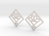 Cactus Basket Quilt Block Earrings - Dangle 3d printed 