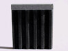 N Scale Sheet Piling (customizable) 3d printed Sample piece  of the sheet piling sheet painted black. 