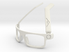 BoomGlasses 3d printed White: Ready for you to colour using synthetic dyes or wear as is