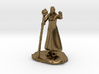 Female Dragonborn Wizard in Robe with Staff 3d printed 