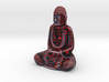 Textured Buddha: primitive red. 3d printed 