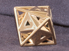 Golden Octahedron Pendant #1 3d printed 