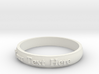 Ring ' Your Text Here' - 16.5cm / 0.65" - Size 6 3d printed 