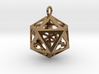 Icosahedron Love pendant 3d printed 
