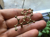 LSD Molecule Keychain / Pendant 3d printed LSD molecule necklace / keychain in Raw Brass