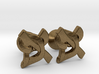 Hebrew Monogram Cufflinks - "Aleph Pay" Small 3d printed 