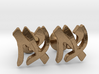 Hebrew Monogram Cufflinks - "Ayin Aleph" 3d printed 