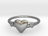 Ring with Hearts, thin backside 3d printed 
