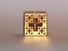 Jerusalem Cube Fractal Pendant 3d printed Polished Gold Steel