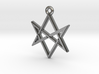 "Unicursal Hexagram" Pendant, Cast Metal 3d printed 