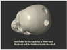 Human Skull - medium 3d printed 2cm Human Skull Bead