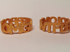 OMGWTFBBQLOL chunky block text ring! 3d printed 