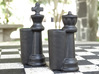 King & Queen Chess Pieces Shot Glasses-44mL/1.5oz 3d printed Matte Black  Porcelain