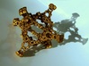 Big OctoKoch Fractal 3d printed White Strong & Flexible, painted in gold