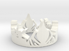 A Crown & Snowflakes:  size 7 ring 3d printed 