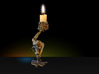 candleholder "shY" 3d printed 3D printed candleholder "shY" in matte bronze steeel