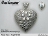 Flower Heart Pendant - Forget-Me-Not 3d printed 