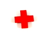 Medical Plus Signs, Set of 3 Tokens for Flash Poin 3d printed Top View in Red Strong & Flexible