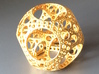 Apollonian Octahedron - Thick 3d printed Polished Gold Steel