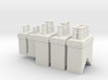 Chimneys Type 1 X 2 With 2,3 &  4 - 4mm 3d printed 