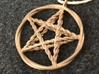 Pentacle pendant - woven 3d printed Woven pentacle pendant in raw bronze. The hemp string is not included!