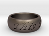 This Too Shall Pass, solid ring, custom size 3d printed 