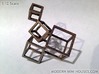 Cubed Art Sculpture 1:12 scale 3d printed Stainless Steel