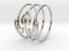 The Ripple Stacked Rings 3d printed 