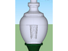HO scale Streetlight 01 x 1 3d printed Render showing interior void diffuser