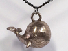 Whale Necklace Pendant 3d printed 
