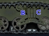 1/16 HengLong M4 Sherman spoked wheels 3d printed B in this picture