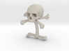 Cufflink Skull & Bones (just one) 3d printed 