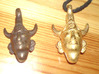 SUPERNATURAL Dean's Amulet REPLICA 3d printed comparison between bronze (my old 3.5version) and gold color (sry for crappy cam pics)
