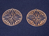Fluid Earrings 3d printed Printed in Polished Bronze