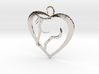 Heart Horse Pendant 3d printed 